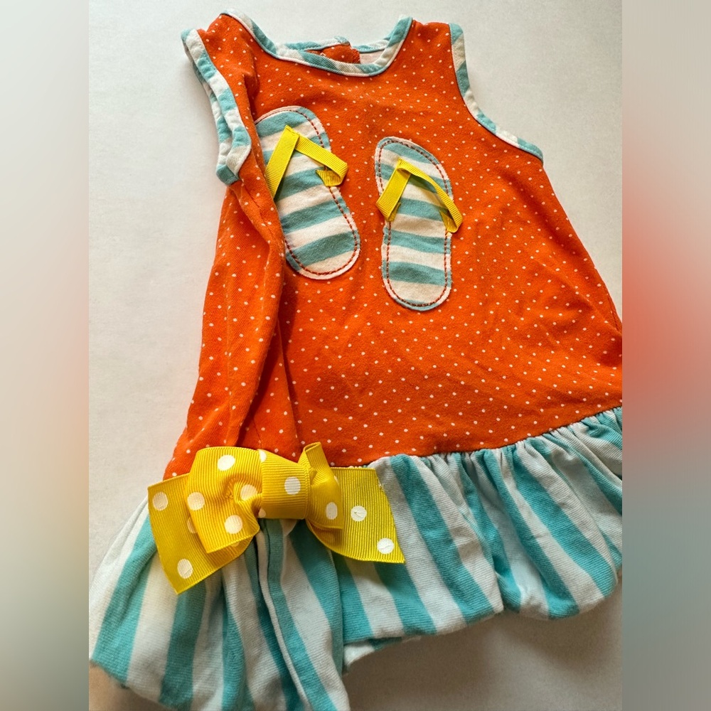 18M Ricrac & Ruffle Flip Flops Top - Picture 5 of 10